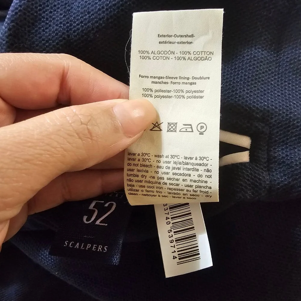 Scalpers Men's Sport Coat Navy Standard 52R